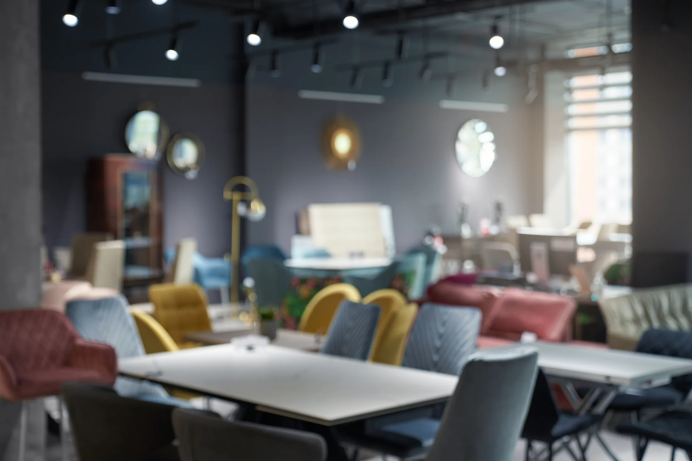 blurred furniture store