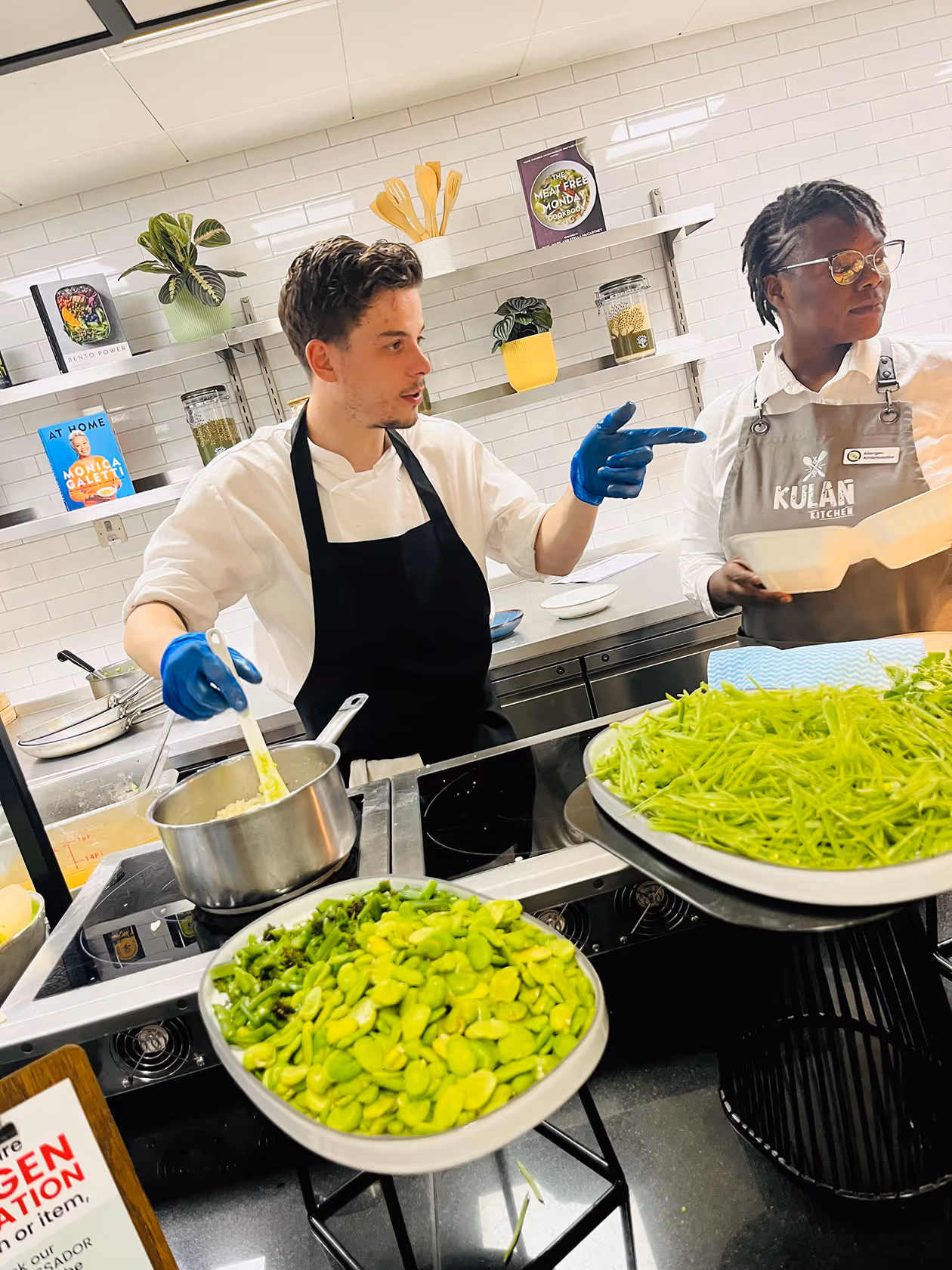 two chefs in the kulan kitchen