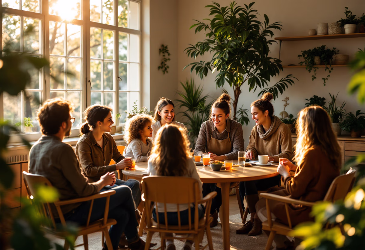image of parents and staff discussing enrollment