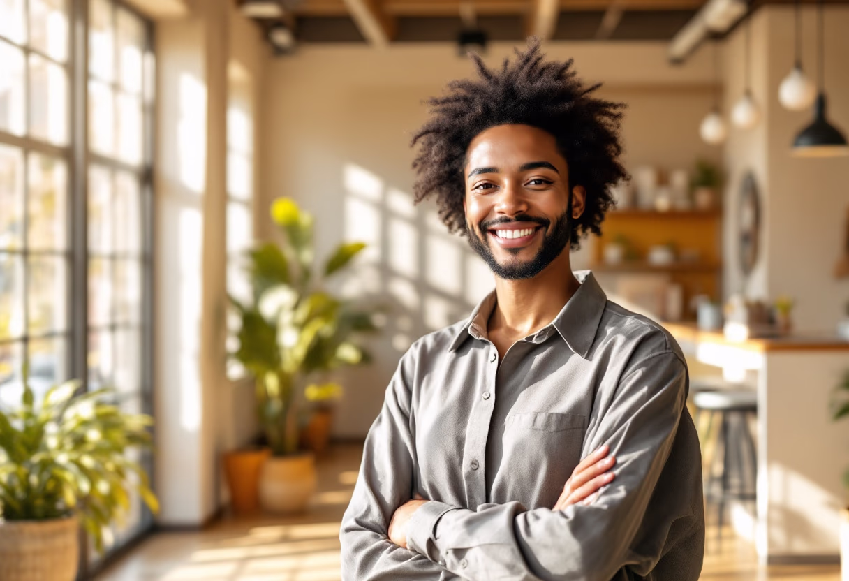 image of satisfied customer (for a legal tech)