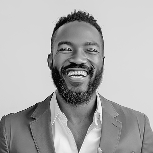 Confident And Charismatic Man In Monochrome