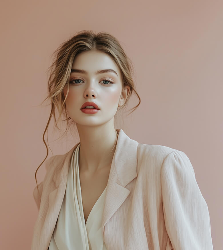 Elegant Woman In Pastel Fashion