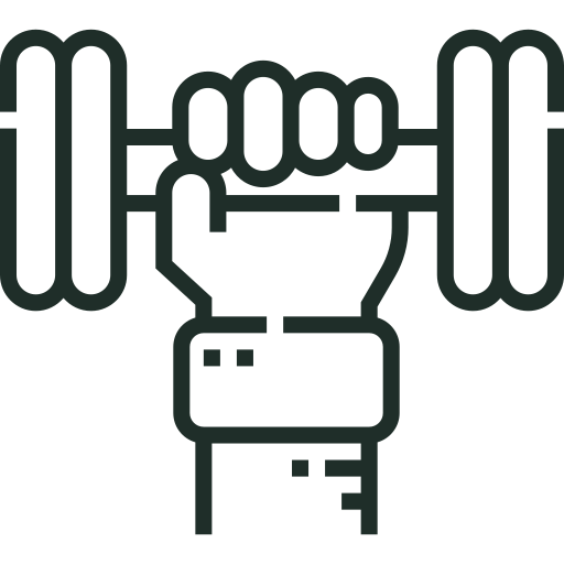 Ikona ruky držiacej činku.