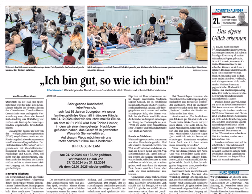 News article page