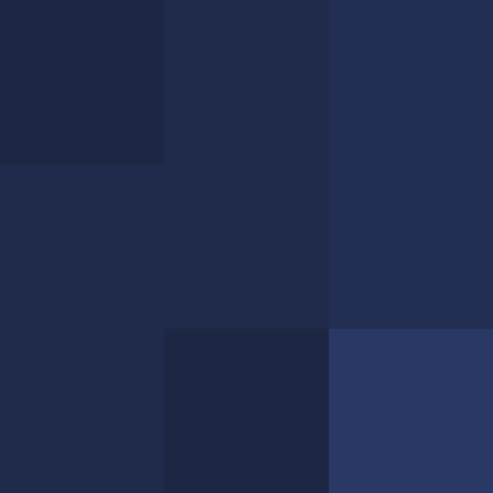 Blue square with two lighter blue right-angle shapes in the top-left and bottom-left corners.