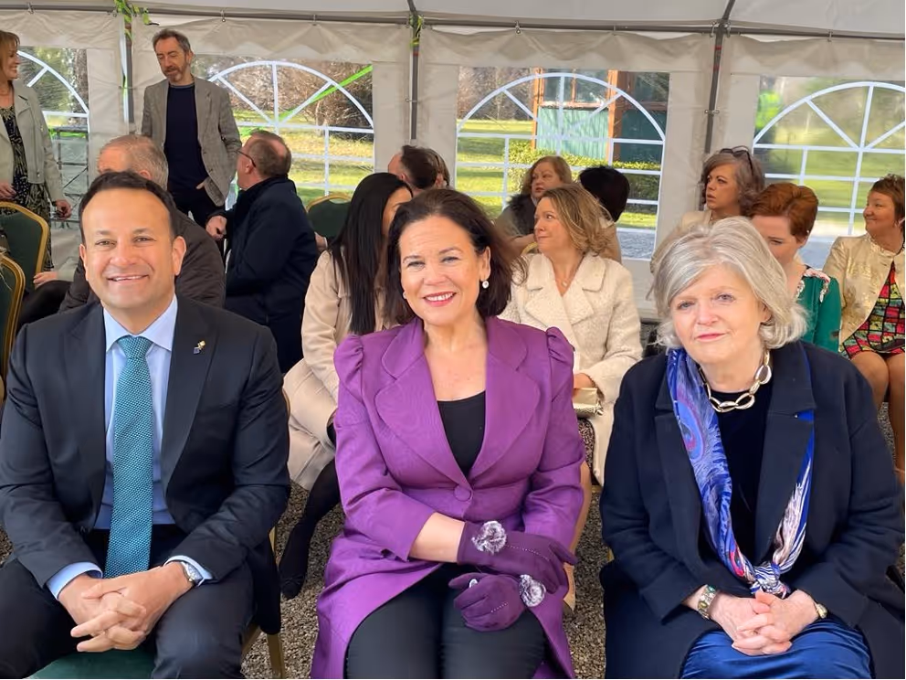 Jean visiting Áras an Uachtaráin, the home of the Irish President