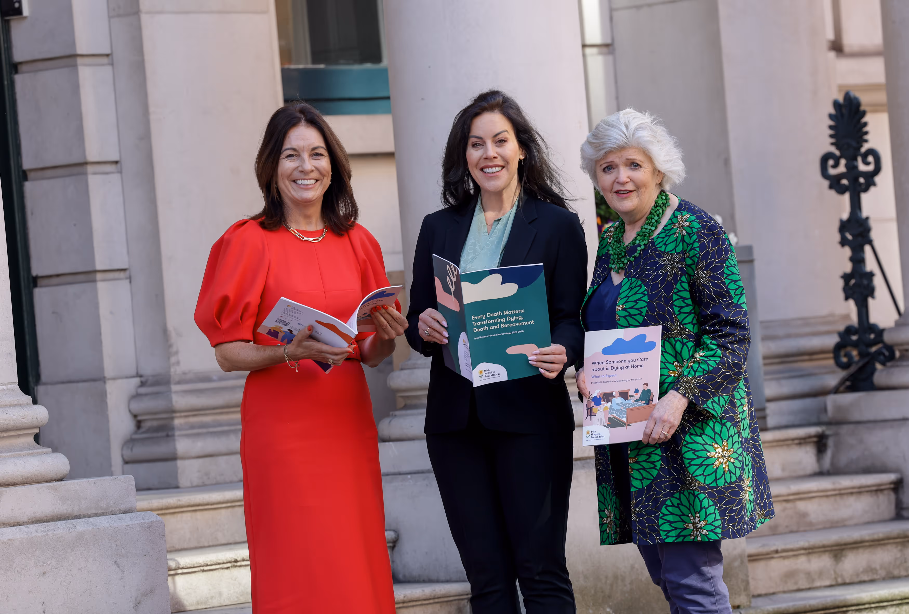 Jean with Jennifer Carroll MacNeill, TD – the Irish Minister for Health (centre) and Paula O’Reilly – CEO of Irish Hospice Foundation at the launch of the Irish Hospice Foundation strategy.