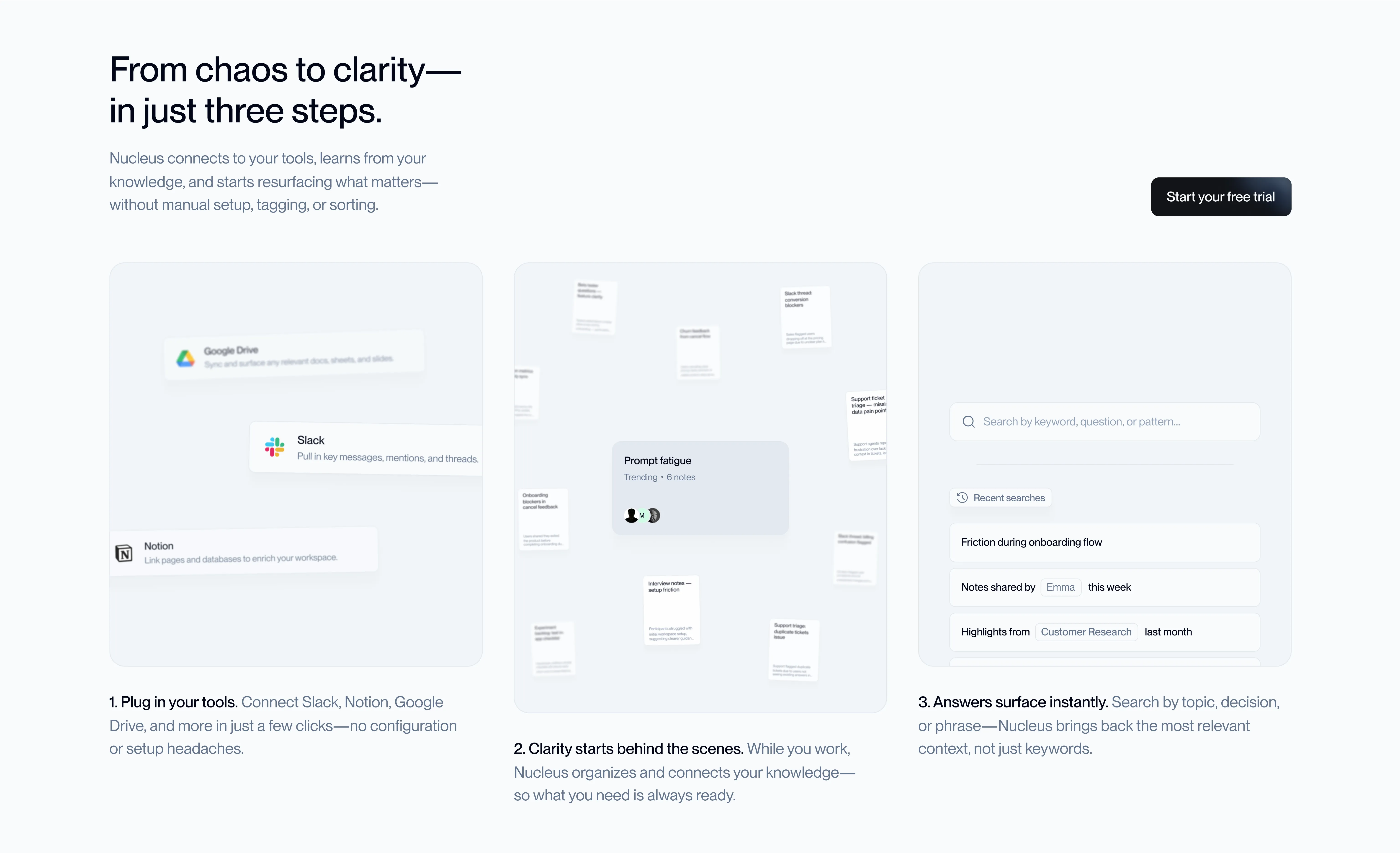 nucleus landing page how it works section
