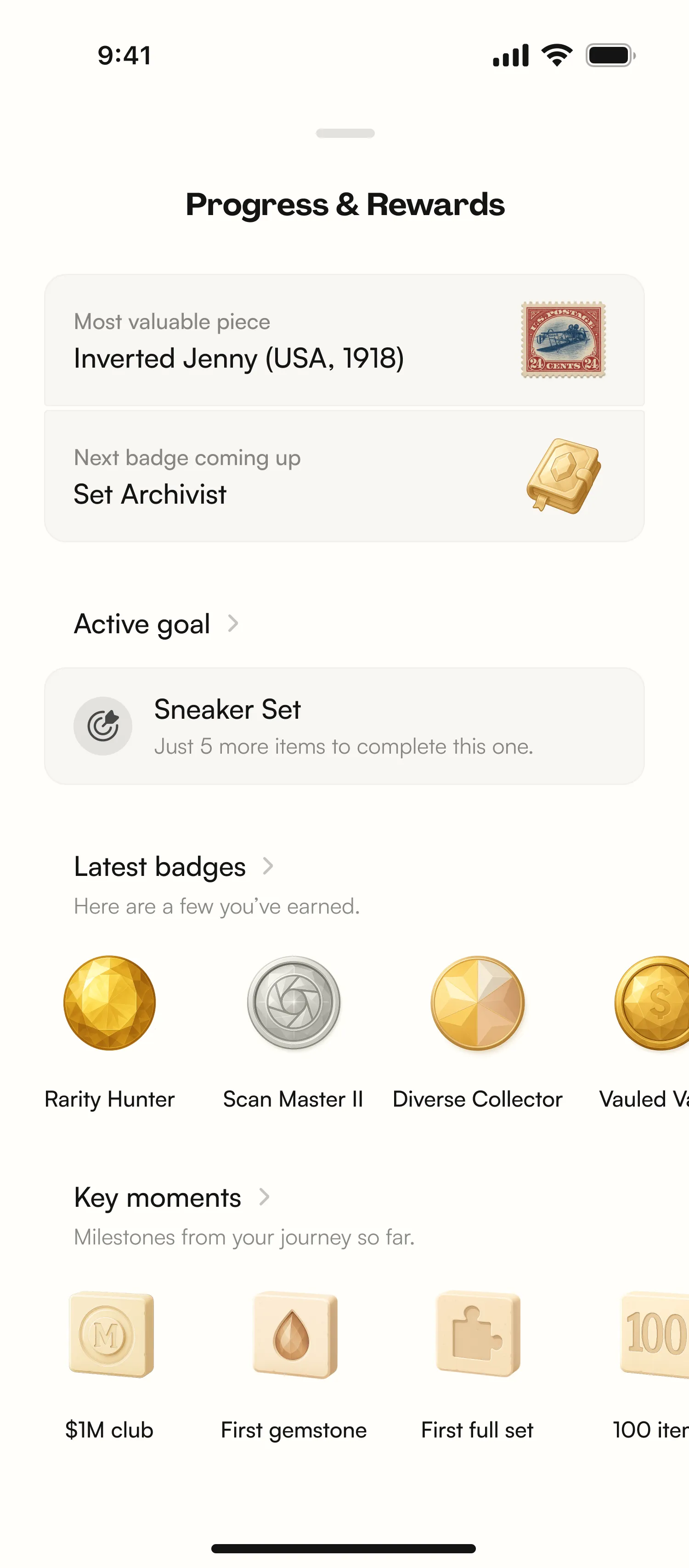 relic progress and rewards screen