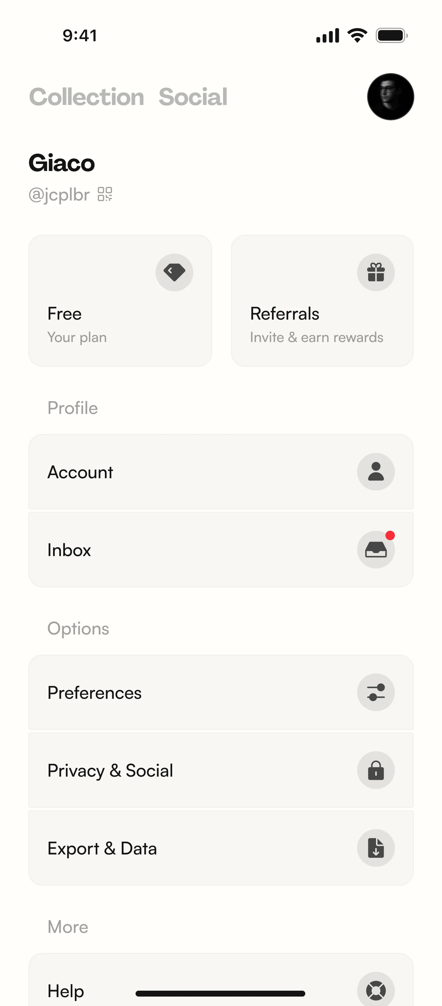 relic settings screen