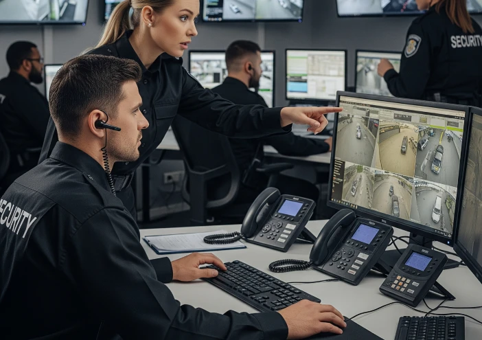 Two people having a meeting