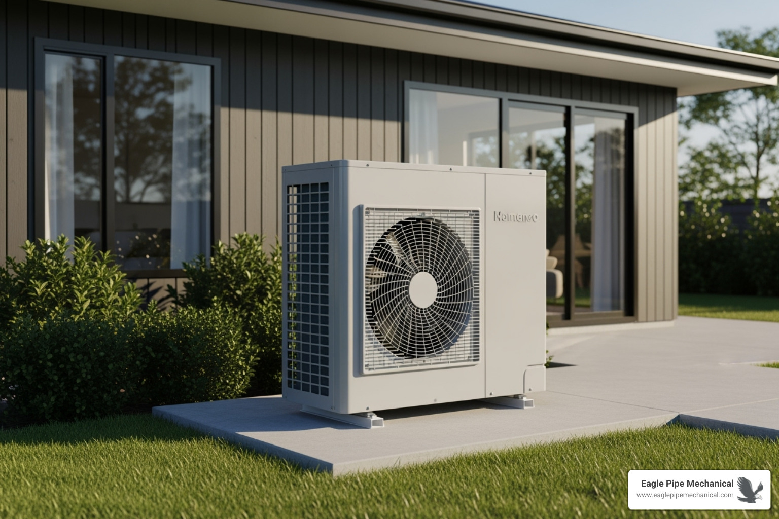 Modern, efficient outdoor heat pump unit - hvac installation kingston