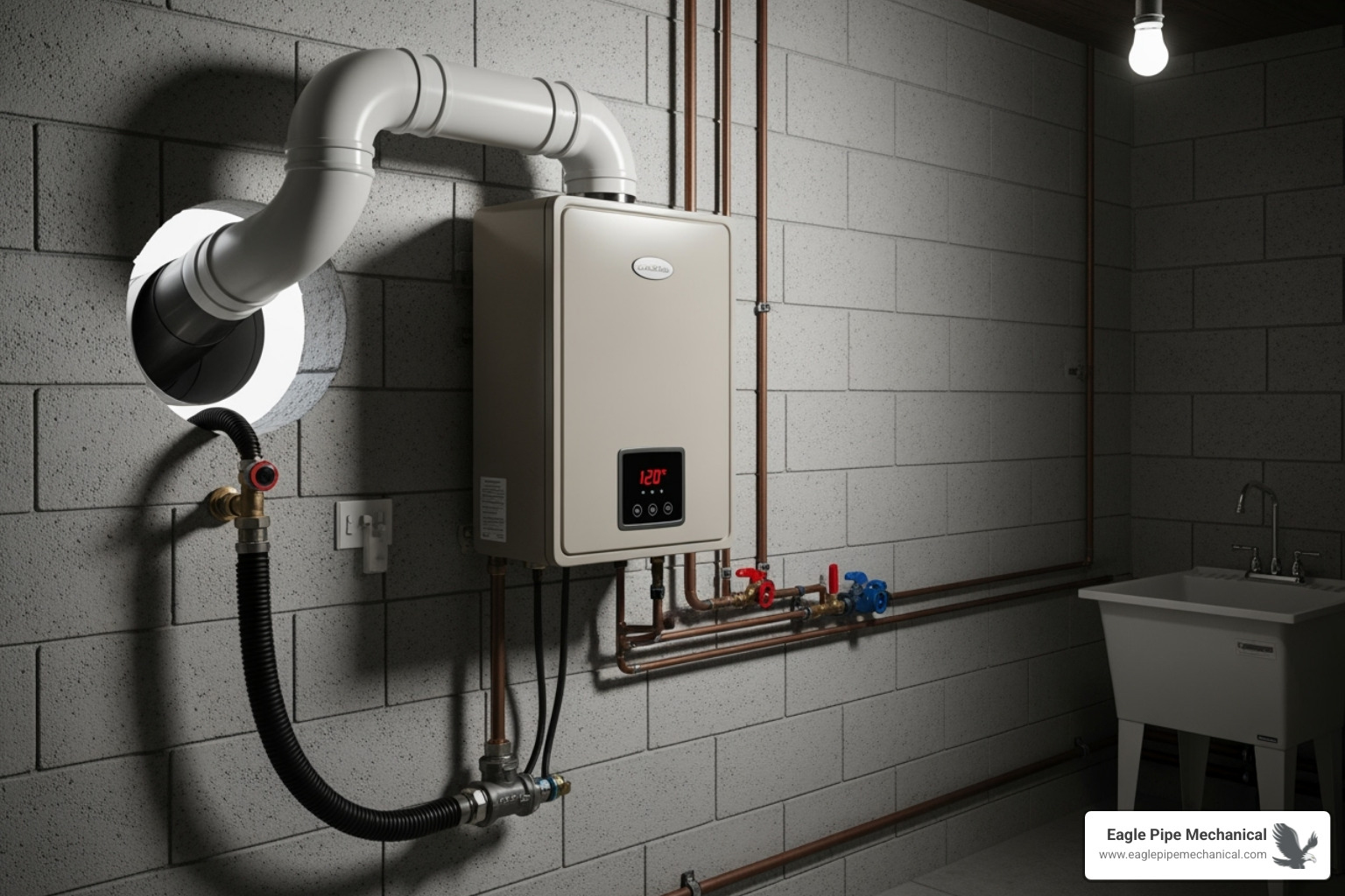 venting and piping for a gas tankless installation - tankless water heater contractor