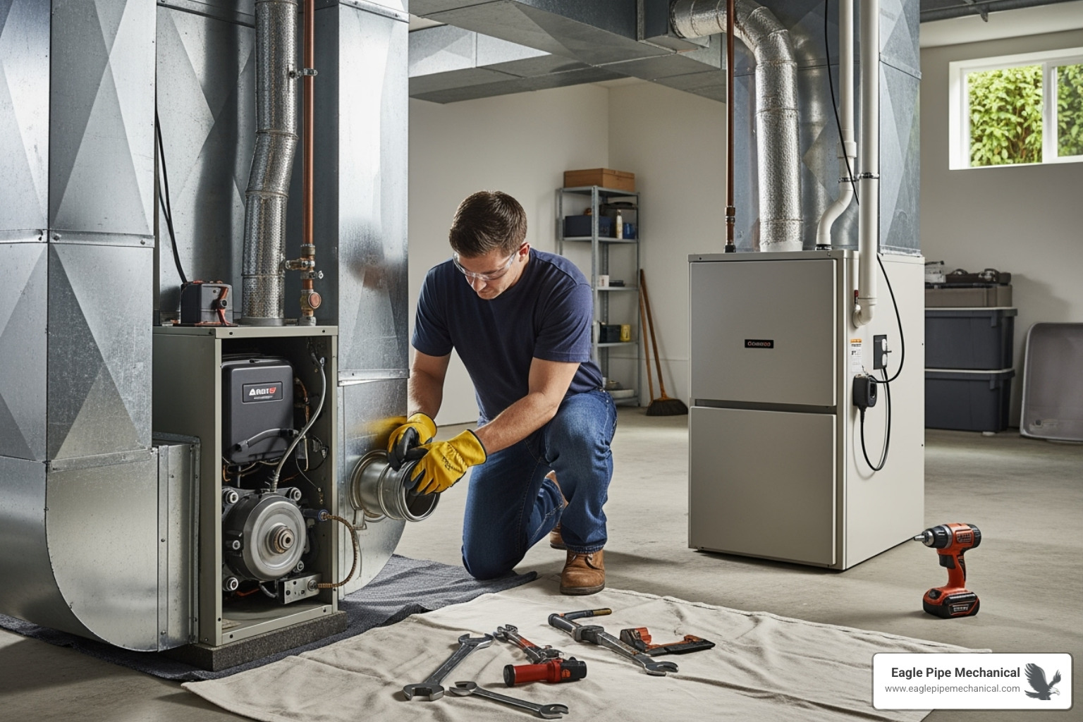 three different heating systems: a gas furnace, an electric furnace, and a ductless heat pump - furnace replacement bremerton wa