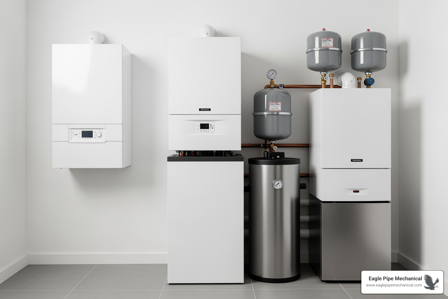 three modern boiler types - boiler installation near me