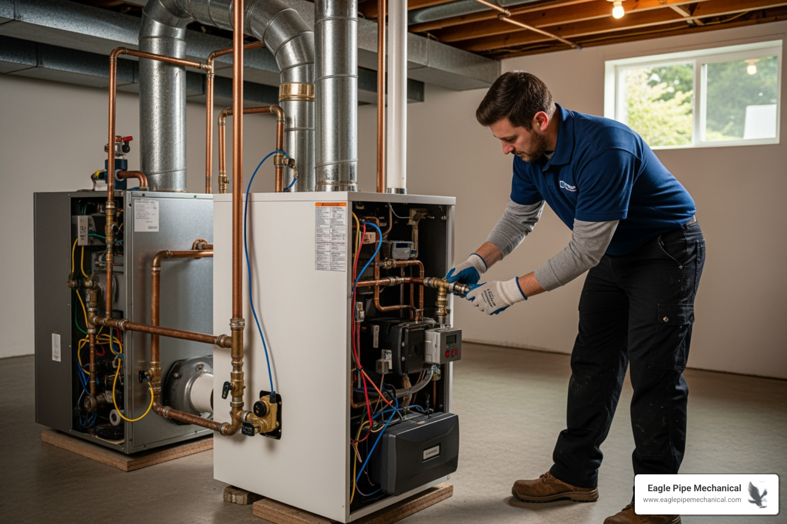 Infographic showing the 5 key signs your boiler needs replacement: age over 15-20 years, rising energy bills, frequent repairs costing more than half a new unit, strange noises like kettling or gurgling, and visible leaks or corrosion on the unit - boiler replacement in poulsbo, wa Infographic showing the 5 key signs your boiler needs replacement: age over 15-20 years, rising energy bills, frequent repairs costing more than half a new unit, strange noises like kettling or gurgling, and visible leaks or corrosion on the unit - boiler replacement in poulsbo, wa