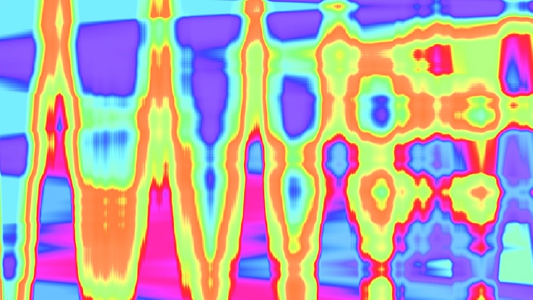 thermal camera showing moisture patterns behind drywall