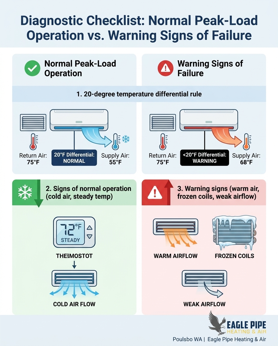 Diagnostic Checklist: Normal Peak-Load Operation vs. Warning Signs of Failure