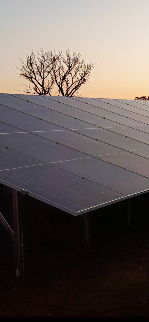 a solar panel on a roof