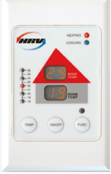 HRV Pre-2022 wall controller, roof and room temperature display