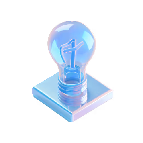A blue light bulb with a cross on it.