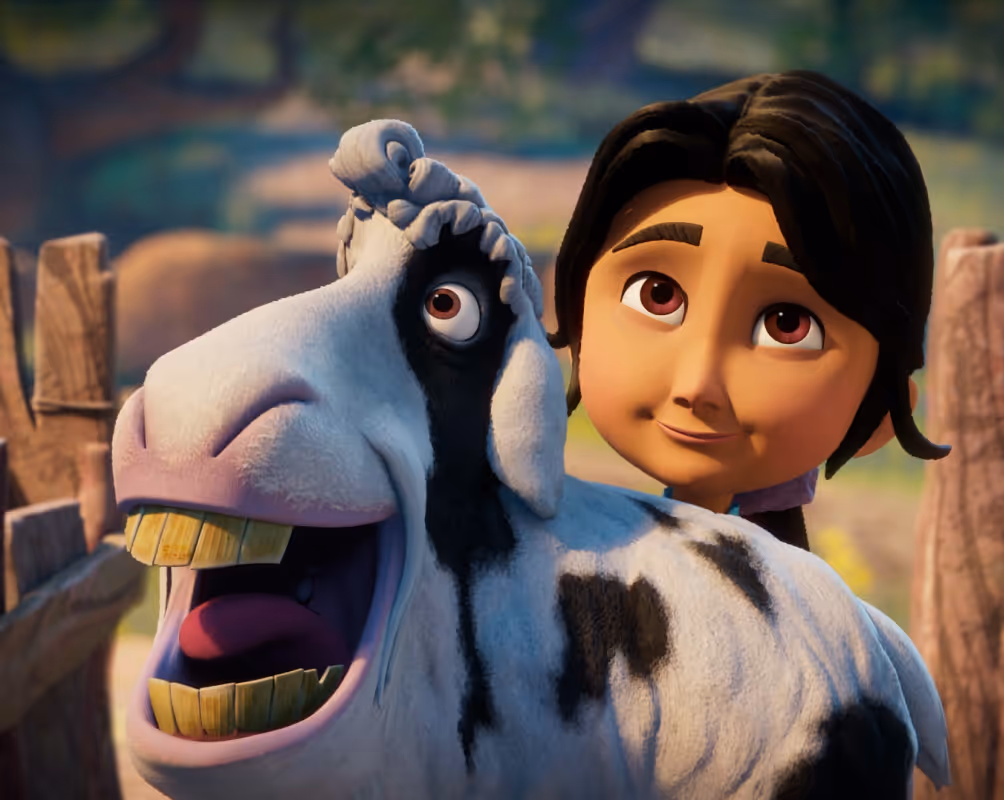 3D animated girl Abby with her sheep, characters from The Chosen Adventures series