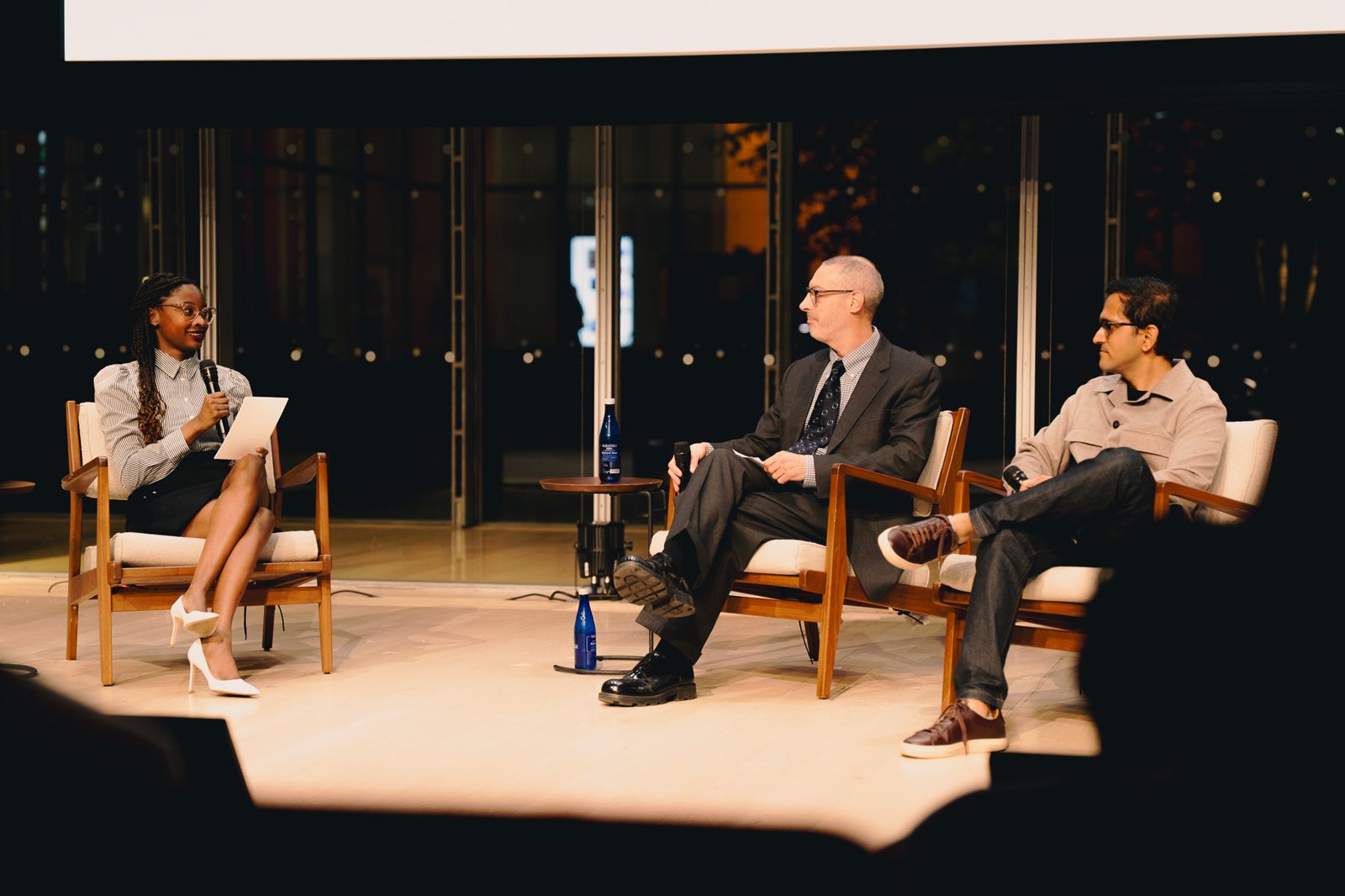 Panel conversation on stage at Net 30