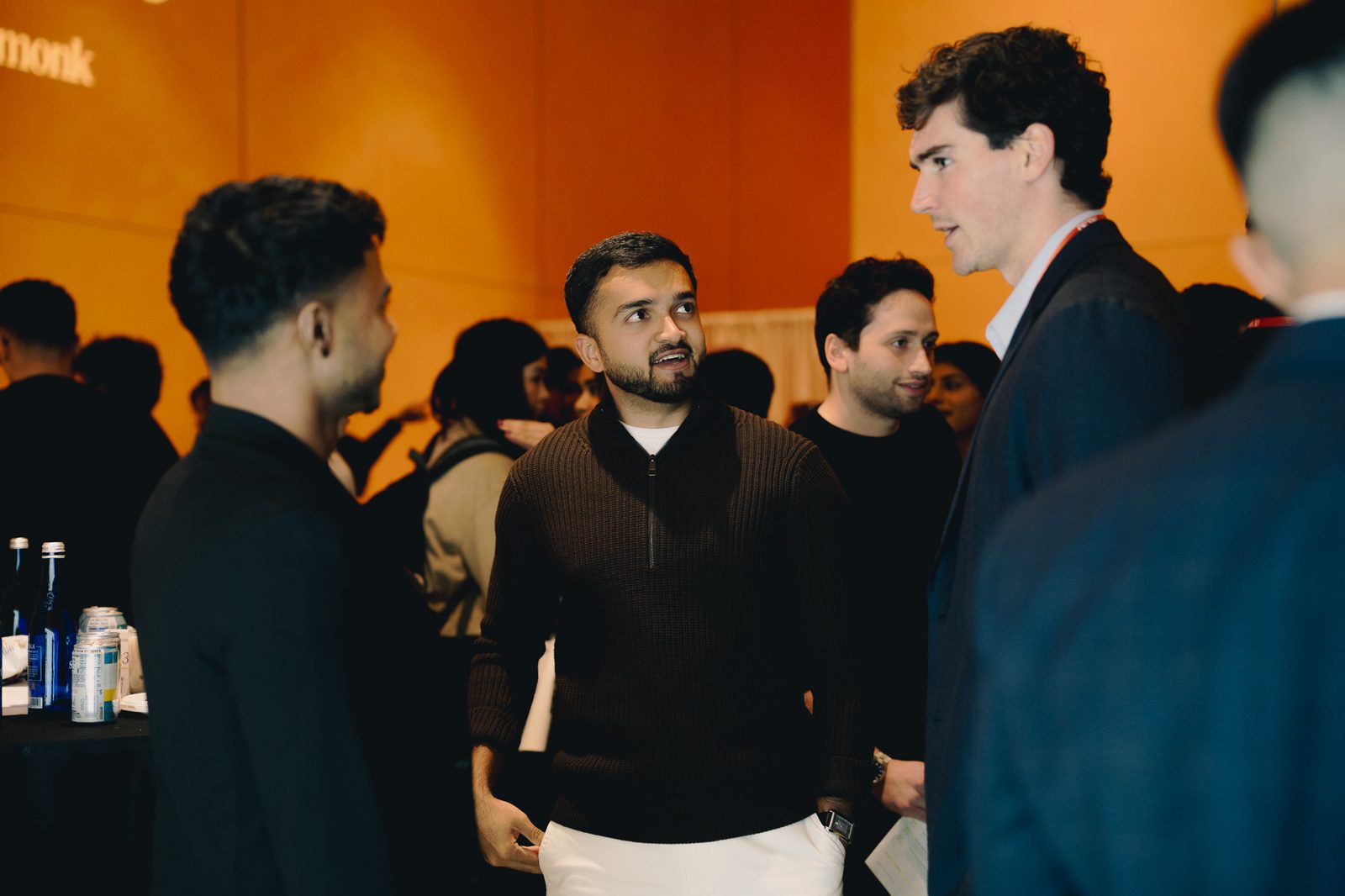 Attendees connecting during the reception