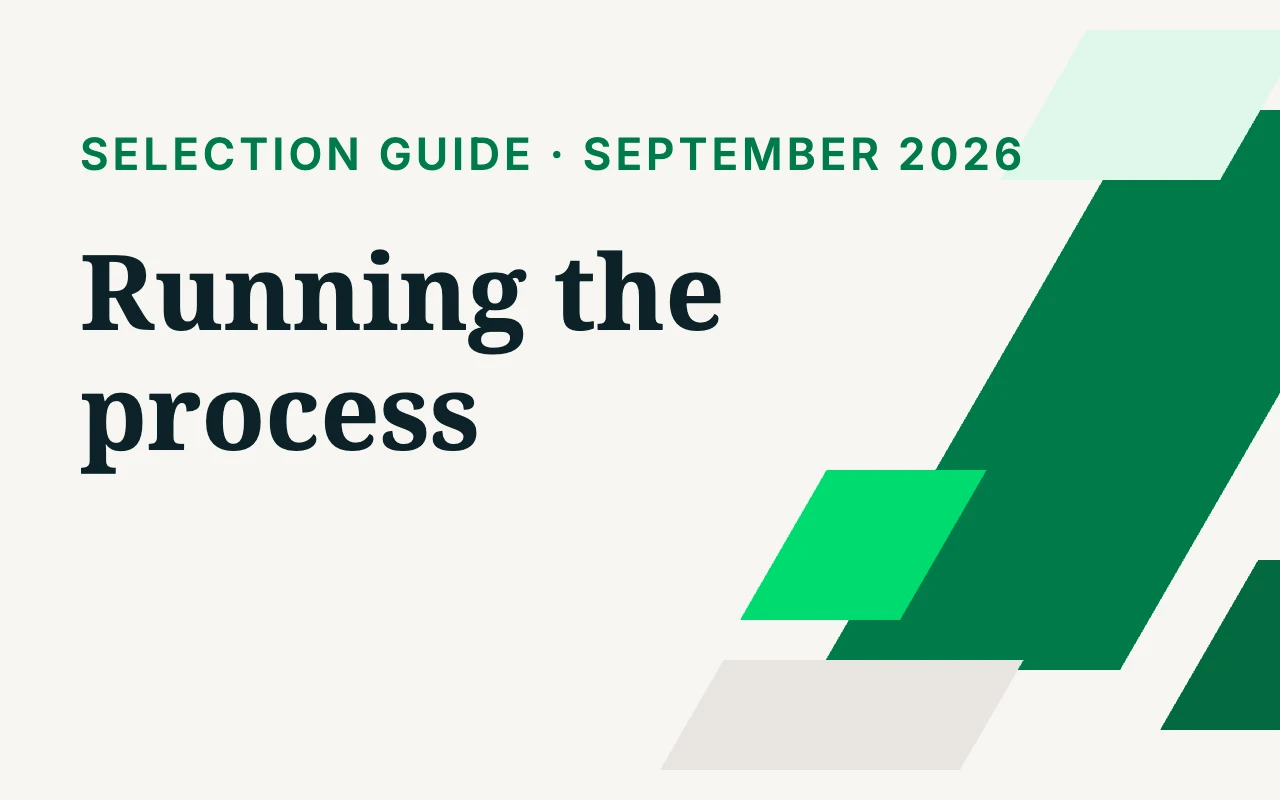 Cover of the RFP Guide for Software Buyers, Running the process, September 2026