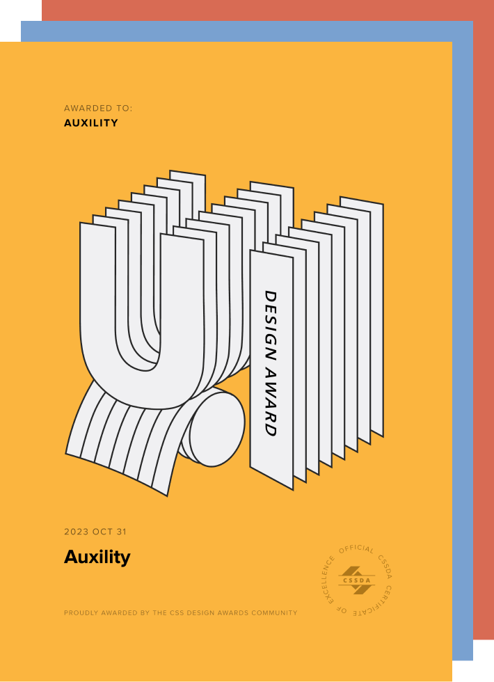 Auxility | Best UI, Best UX, Best Innovation | CSSDA
