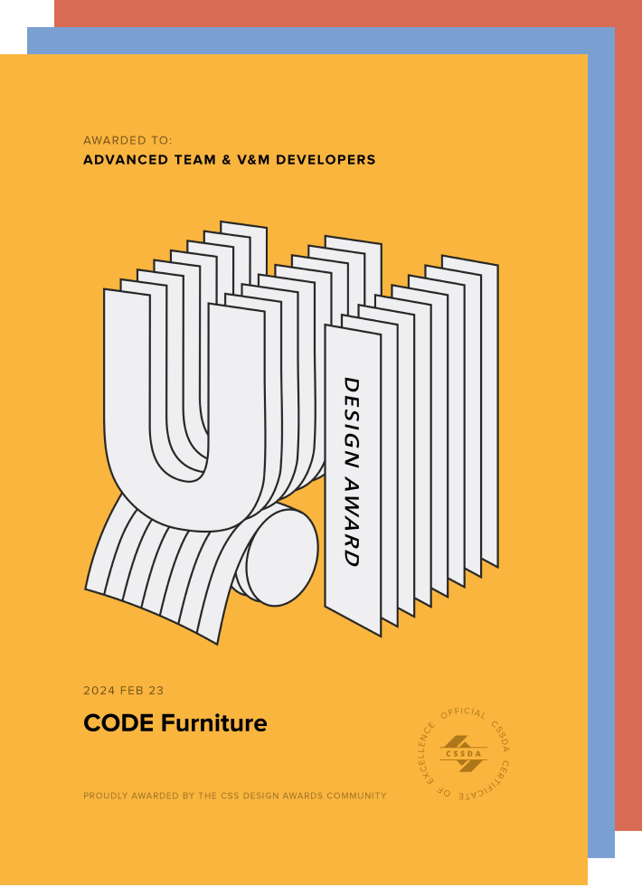 CODE Furniture | Best UI, Best UX, Best Innovation | CSSDA