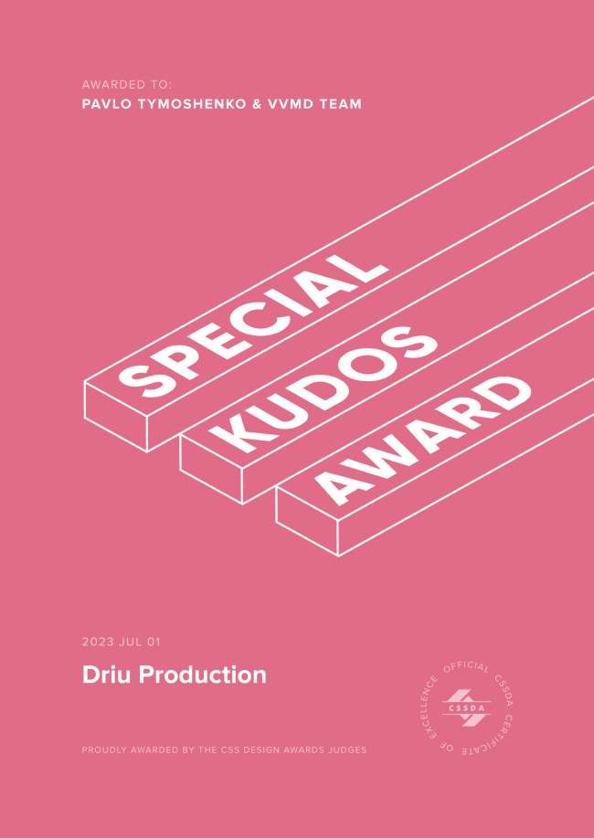 Driu Production | Special Kudos |  CSSDA