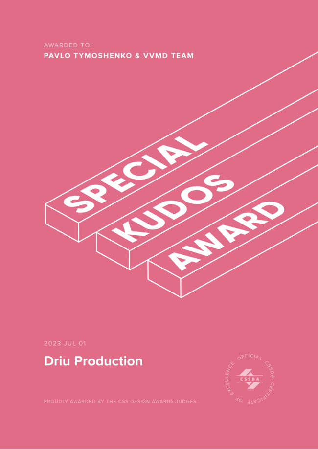 Driu Production | Special Kudos |  CSSDA