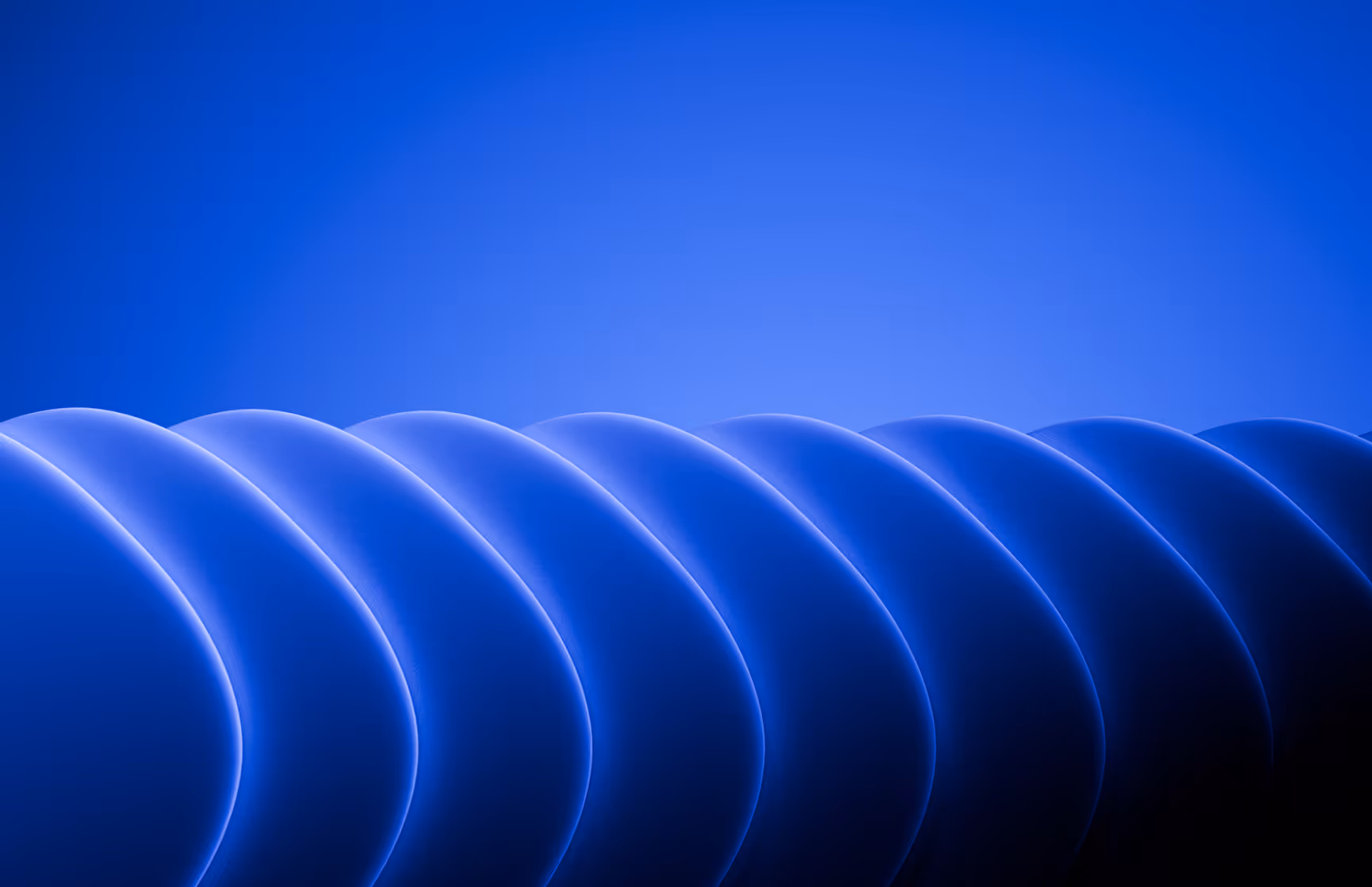 Blaue, abstrakte 3D-Skulptur