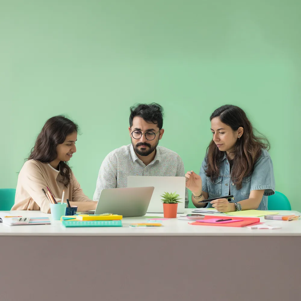 Strata team at work in office