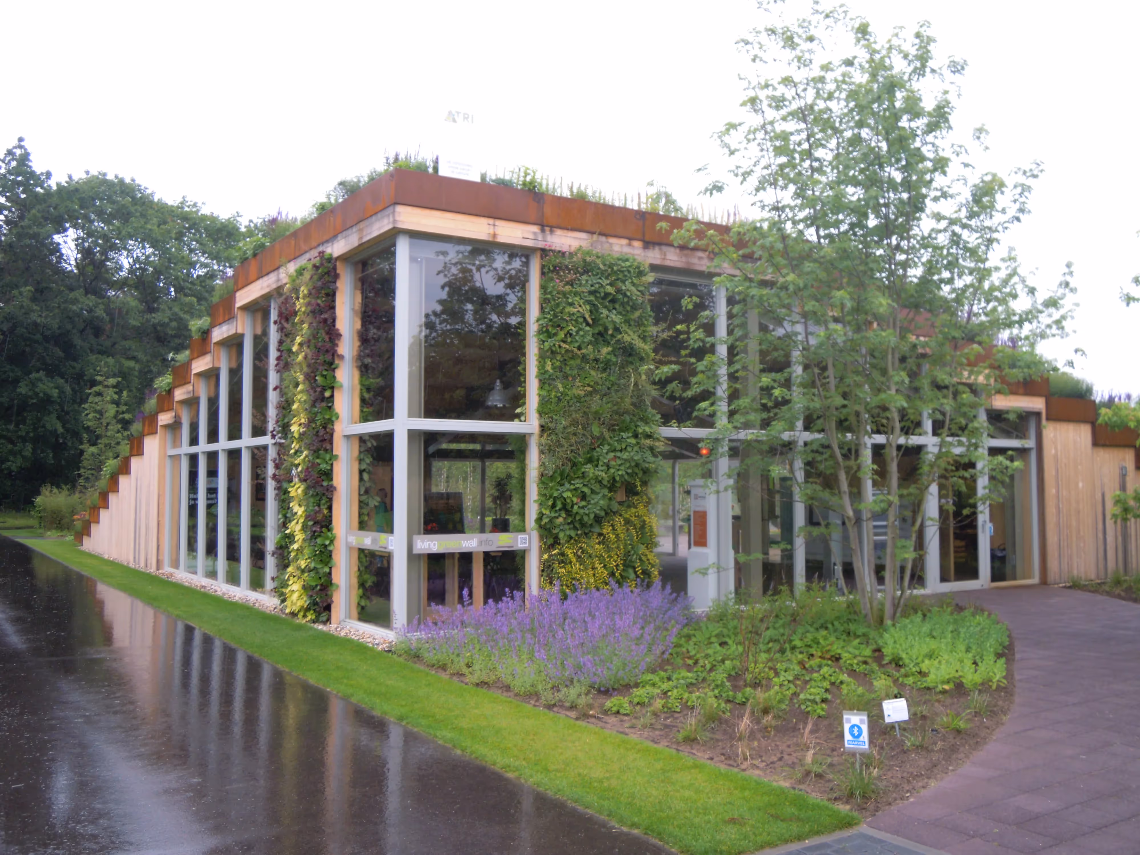 Exterior of Floriade Expo covered in a living wall