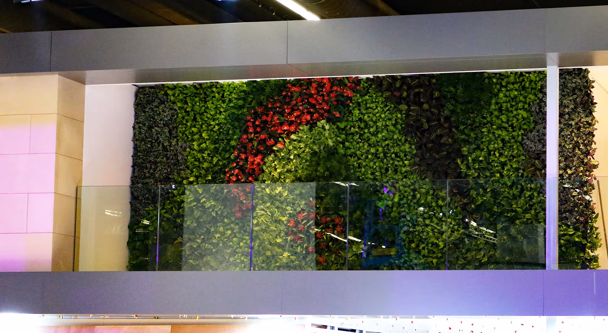 Interior a Frankfurt Motor Show, with an interior living wall 