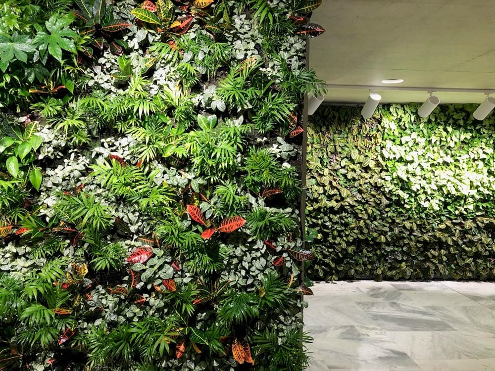 Close up of interior walls in WHO Geneva HQ