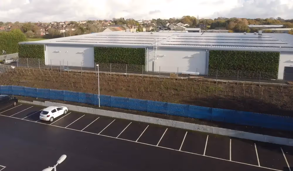 Totalling 125m², the three living walls are visible as you approach the store from the road, making a strong visual impact.