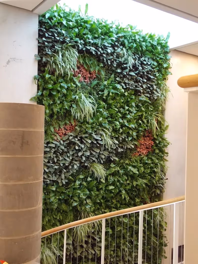 Large interior living wall in ECCO Conference Centre