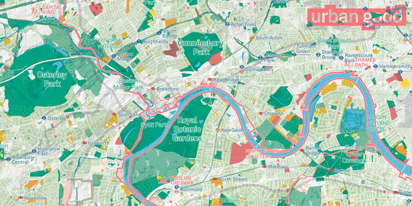 Urban map showcasing London National Park City