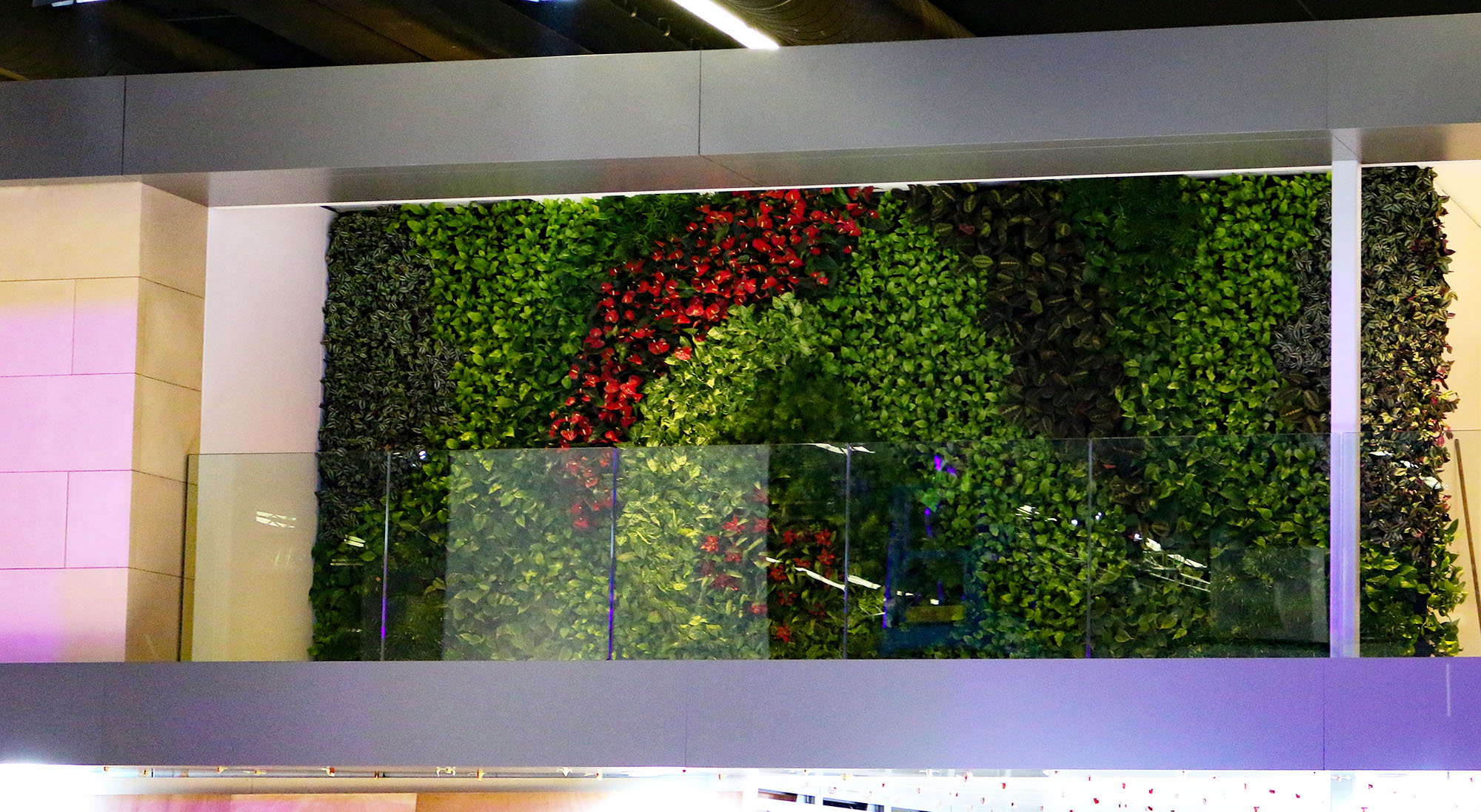 Interior a Frankfurt Motor Show, with an interior living wall