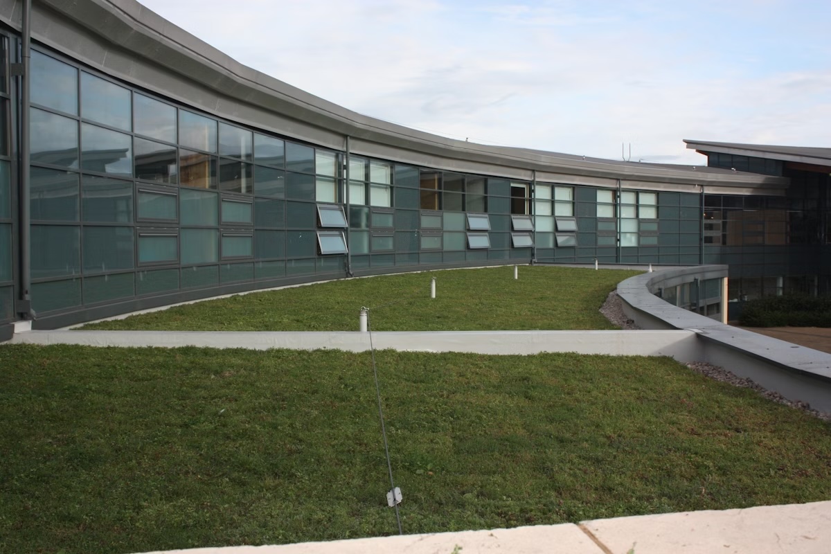 Green roof on top of Hadley Learning Centre