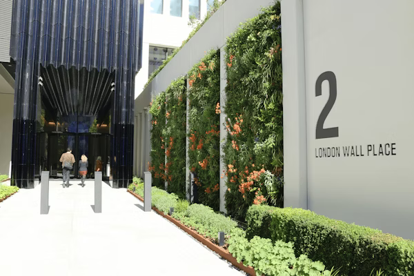 2 London Wall Place living wall