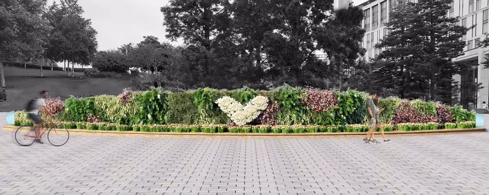 The brief was to enhance the entrance to Liverpool One, a shopping, residential and leisure complex over 42 hectares in the city centre, using green infrastructure.