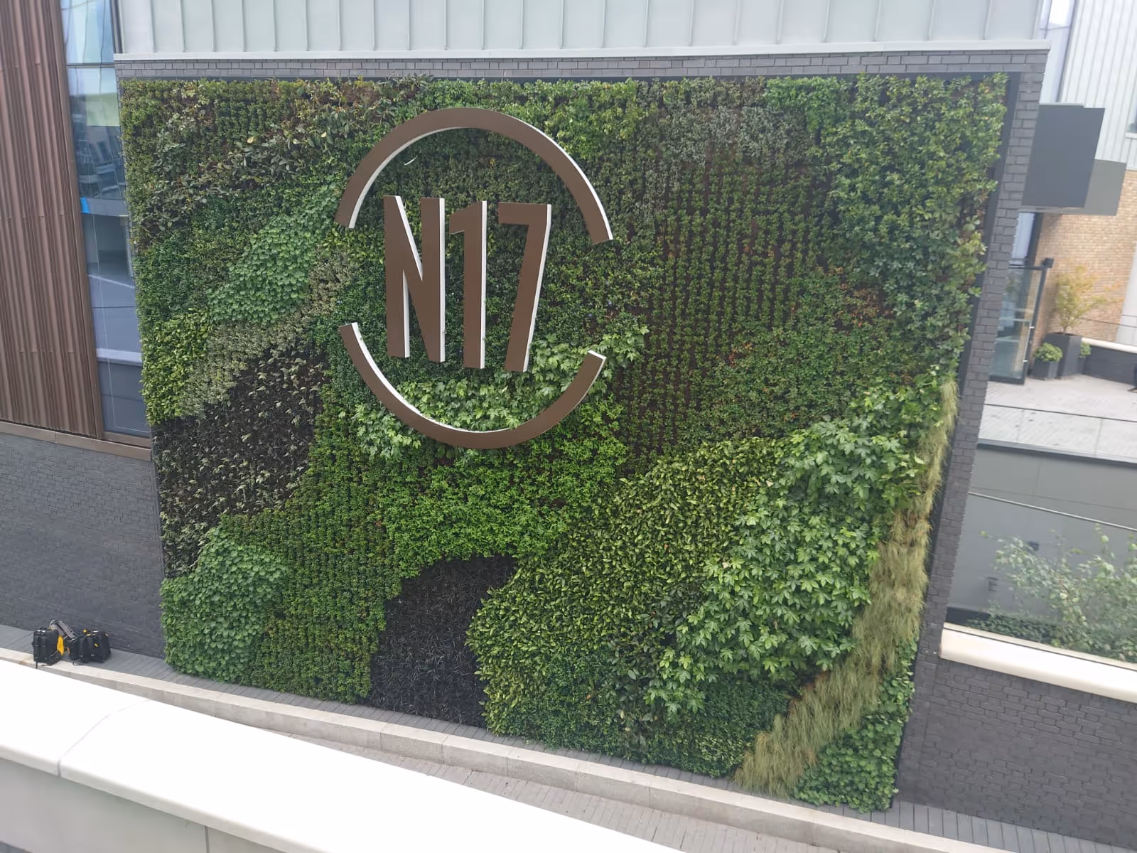 A 90m² green wall at Tottenham Hotspur Stadium brings nature, calm, and biodiversity to the built-up city, improving aesthetics and air quality.