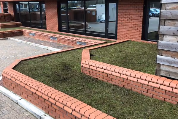 office building sedum green roof