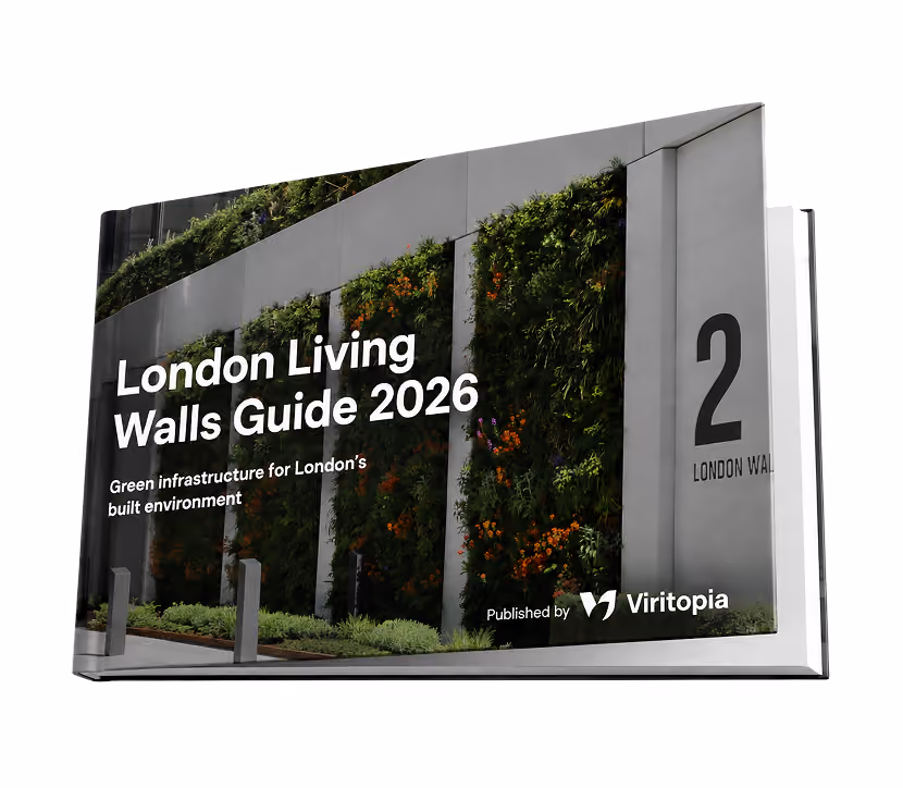 Front cover of the London Living Walls Guide 2026 by Viritopia