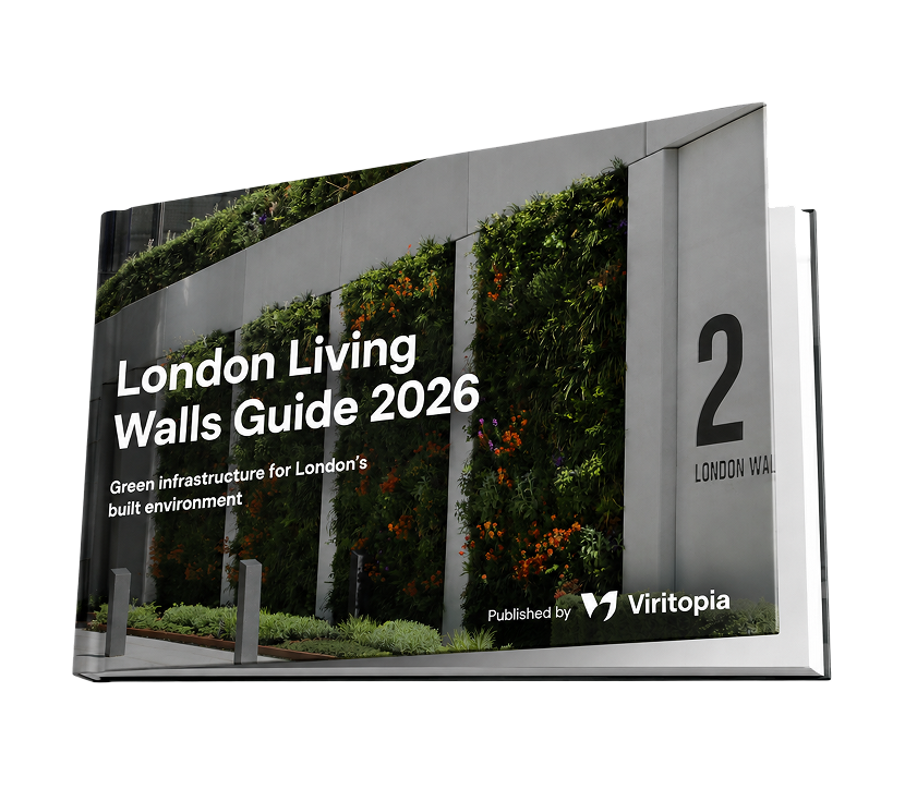 Front cover of the London Living Walls Guide 2026 by Viritopia