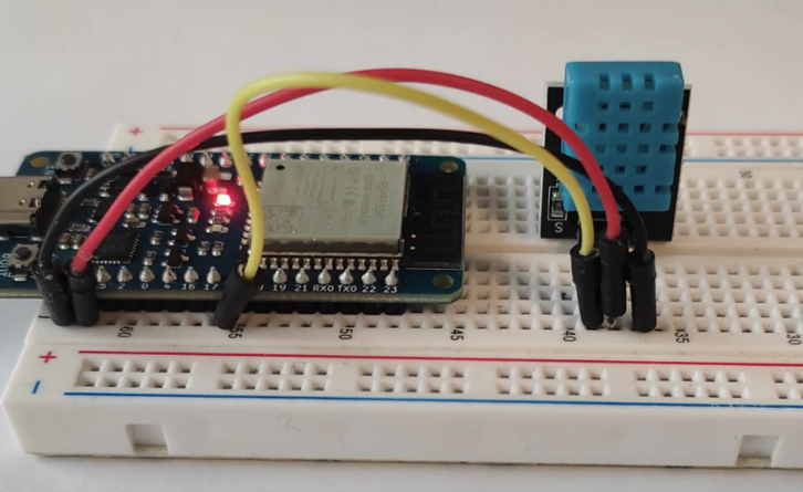 Prototype ESP32 et capteur DHT